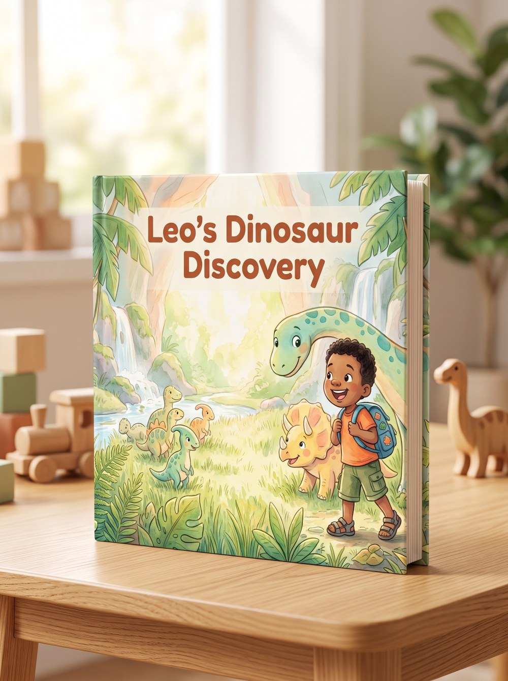A personalised BurrowTale hardcover book