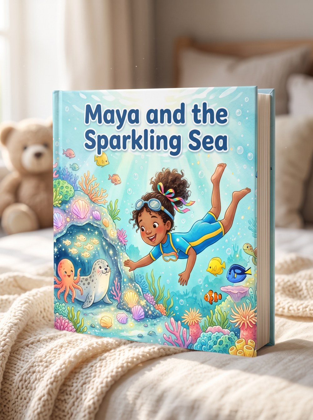 A personalised BurrowTale hardcover book