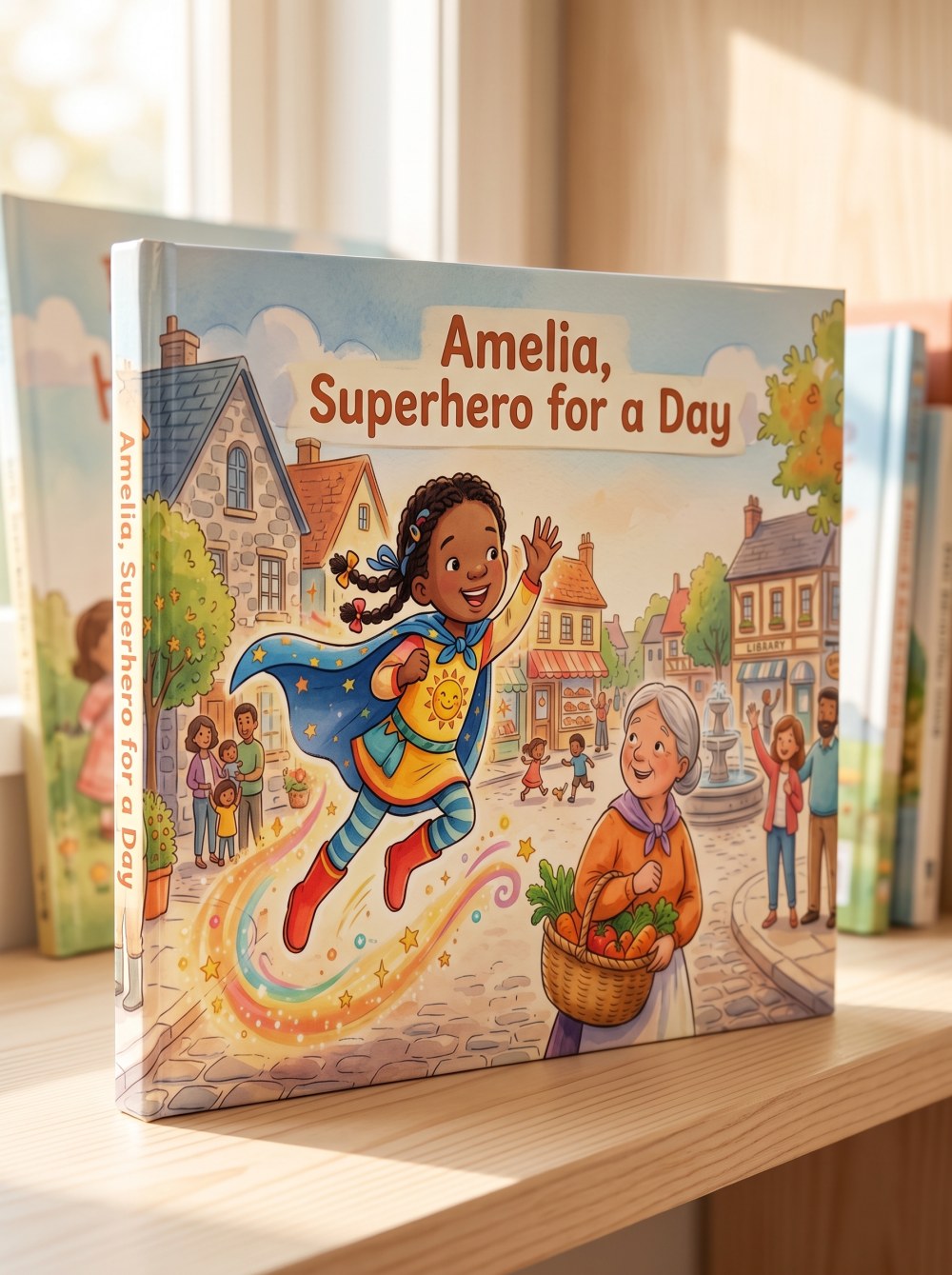 A personalised BurrowTale hardcover book